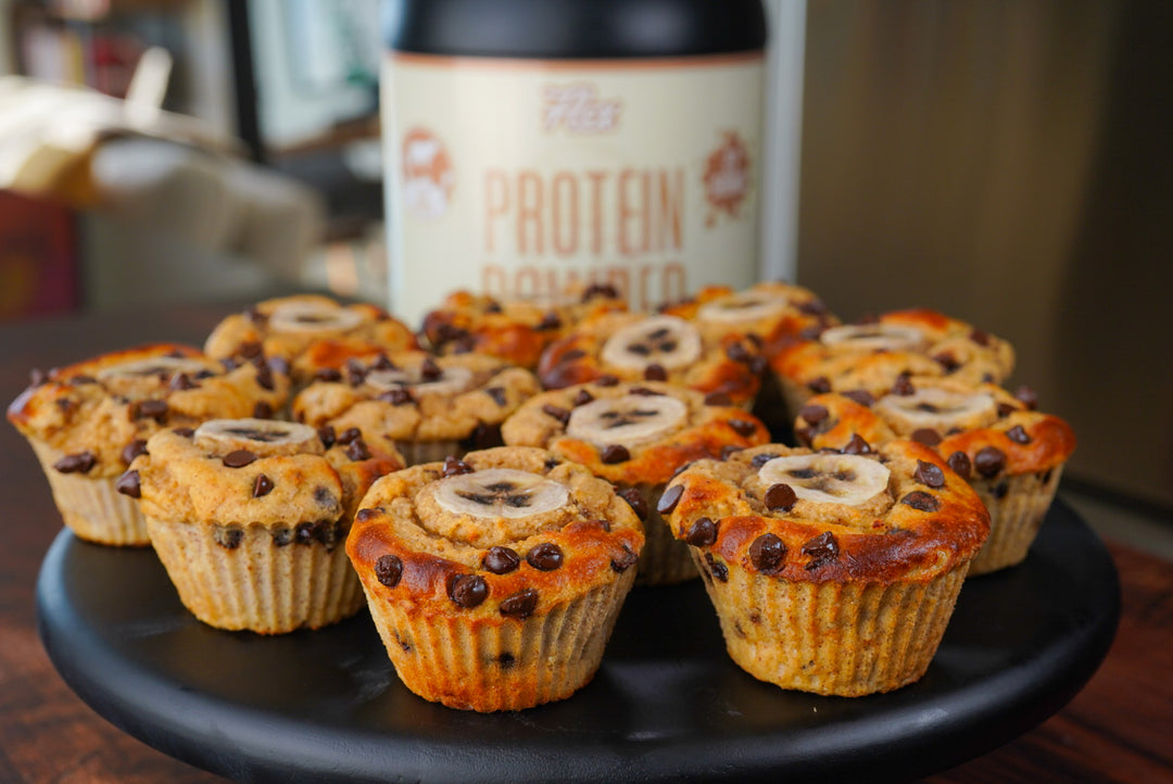 Banana Chocolate Chip Protein Muffin