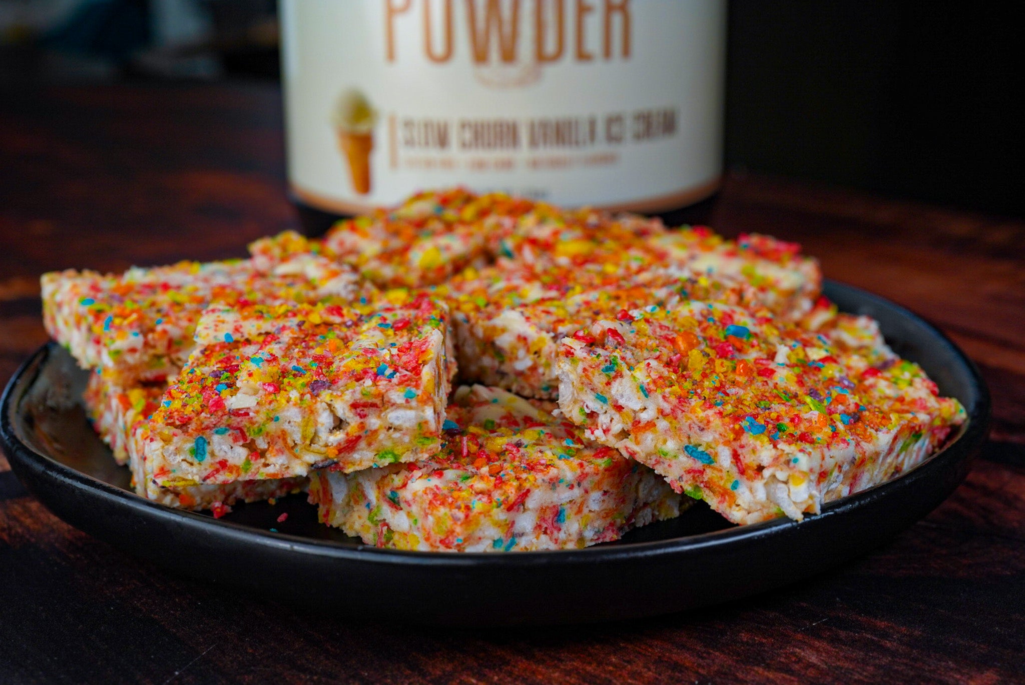 Fruity Pebble Protein Ice Cream Bars