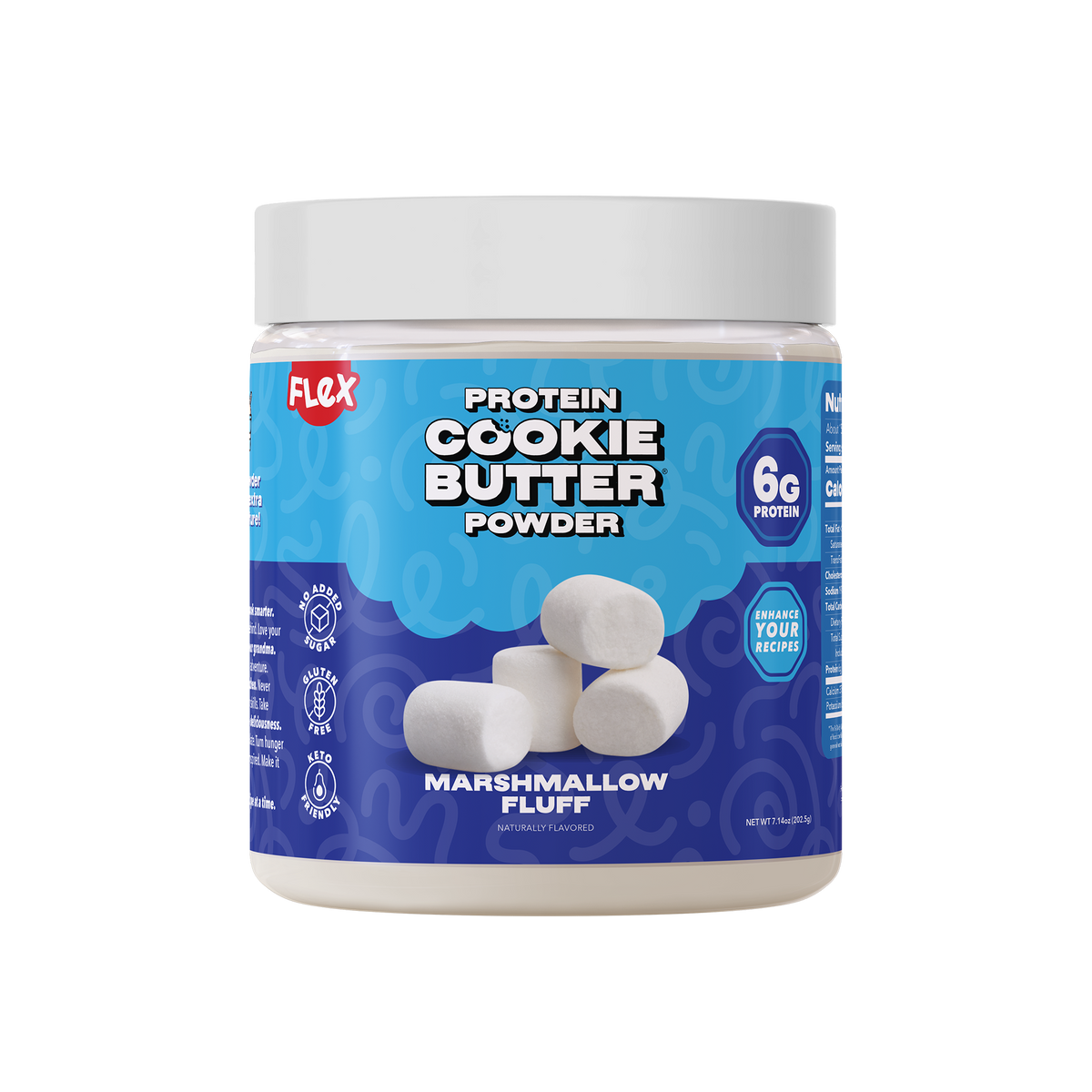 Fluff Powder Marshmallow Fluff Protein Cookie Butter Powder | Flex — Keto, Low Carb ...