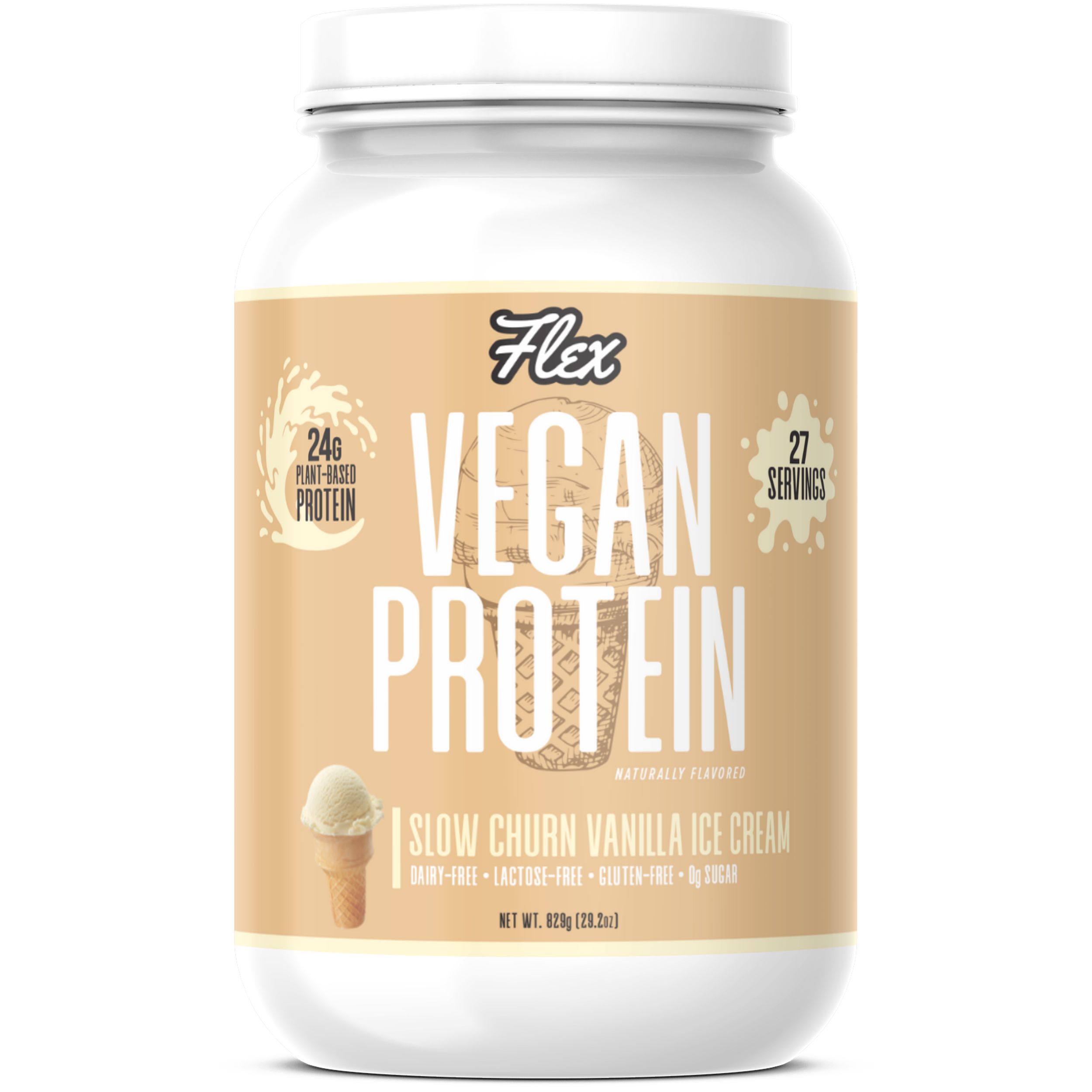 Slow Churn Vanilla Ice Cream Vegan Protein